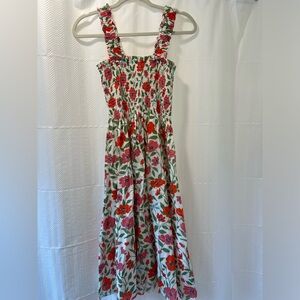 Kate Spade Midi Smocked Dress Small